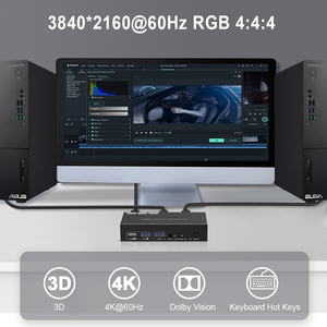 2 Port Dual Monitor <strong>KVM</strong> <strong>Switch</strong> Kit HDMI 8K60Hz with EDID Support 2 Display Mode No Delay 2x2 Video Switcher hdmi <strong>Kvm</strong> <strong>Switch</strong> - Product Image 2