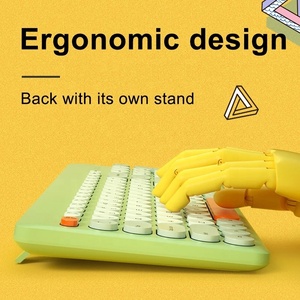 Juego de teclado y ratón inalámbricos de gran oferta, tecla redonda silenciosa, ratón de teclado de 96 teclas para Mac IOS - Product Image 4