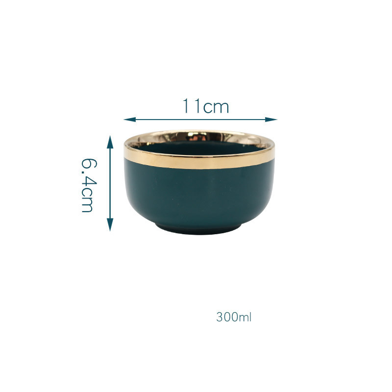 Green 4.5 inch rice bowl