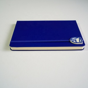 Custom Practical Work Meeting Unlined Handmade Texture Jotter <strong>Notebook</strong> <strong>With</strong> Rubber Shield on <strong>Elastic</strong> Band - Product Image 3