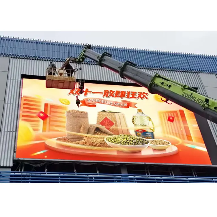 Outdoor Led Advertising Displays With Digital Board Panel Standalone Screens To Road Standing Commercial Sign Billboard