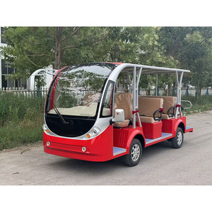 Light Green 11-14 Seats 4000W Electric Sightseeing Trolley Robust Quiet For Water Park & Scenic Spot Shuttle Service - Product Image 4
