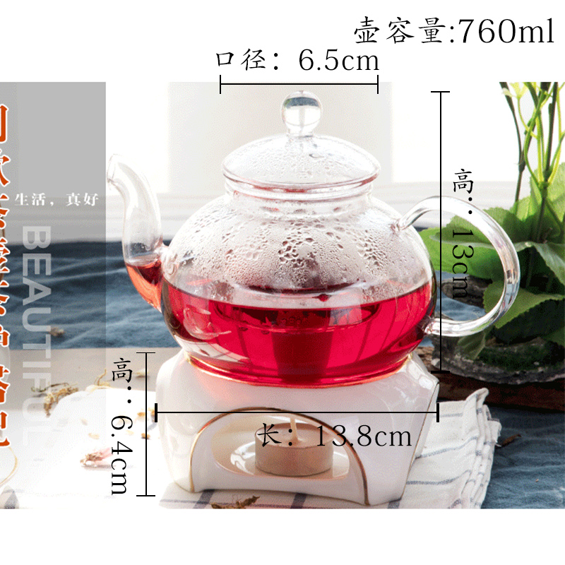 Pot en verre et base chauffante