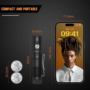 Asafee AK-S5 Nhỏ Chiến Thuật Đèn Pin Di Động 1400Lumen Mini Torch Ánh Sáng Có Thể Sạc Lại Nhôm Chiến Thuật Đèn Pin Với Nam Châm - Product Image 6