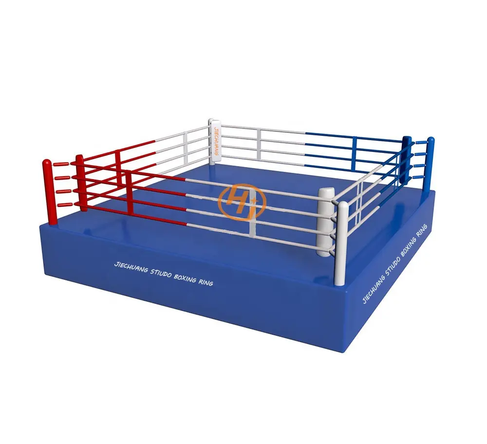 Customized boxing ring rope printed logo boxing ring canvas cover floor thai boxing ring for outdoor and indoor