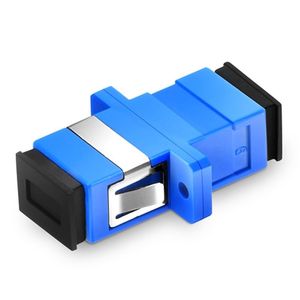 带法兰的SC UPC单工OS2单模塑料光纤适配器/耦合器 - Product Image 2