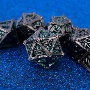 DND Metal zar seti D D 7 adet Metal çokyüzlü zar Set DND dundunve Dragons rol yapma oyunları için kırmızı numarası - Product Image 3