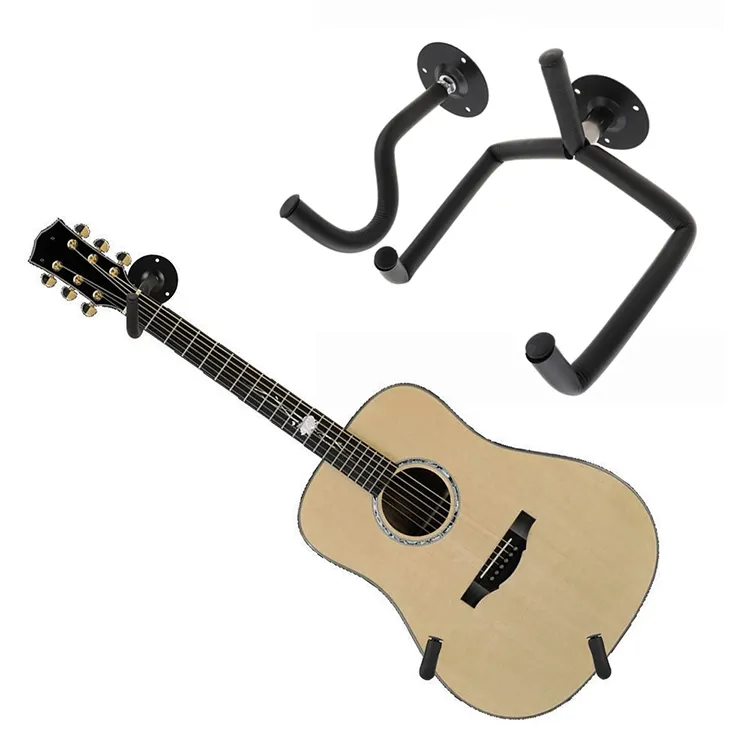 Yatay gitar duvar montaj tutucu braketi kancası akustik gitar askısı için vida setleri gitar parçaları aksesuarları