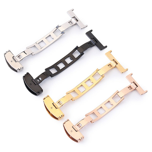 Cierre desplegable de acero inoxidable, hebilla de cierre de reloj de repuesto para correas de reloj de cuero, 4 colores - Product Image 2