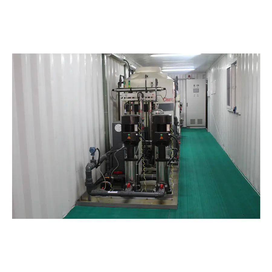 Sistema de tratamiento de agua de ósmosis inversa, máquina de filtro de tratamiento de agua montado en contenedor, 10m, 3/h