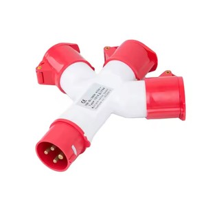Venta al por mayor 1 entrada a 3 salidas enchufe Industrial y enchufe Ip67 32a 3 pines 220V-250V conector macho - Product Image 2