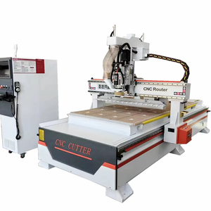 Máquina de tallado de carpintería supercnc 3D, cambiador de herramientas lineal de cuatro cabezales, enrutador CNC ATC con hoja de sierra - Product Image 1