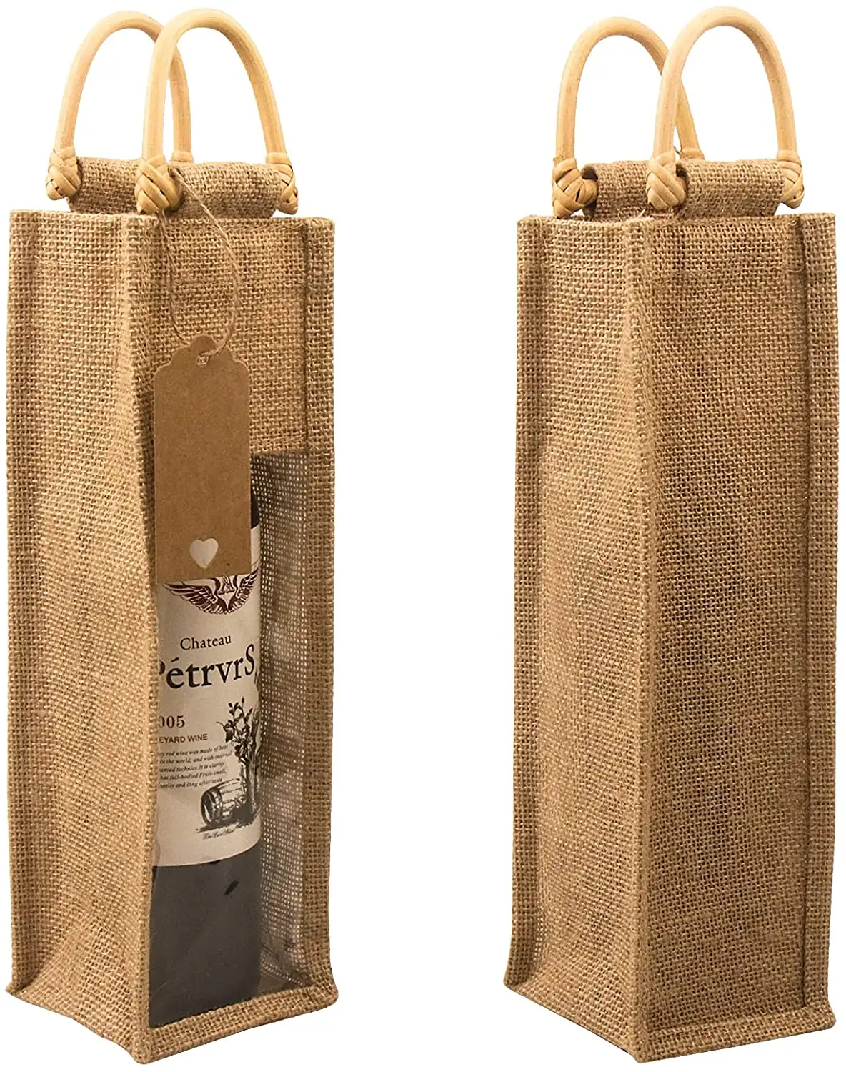 huahao recycled wholesale bolsa de yute compras best selling jute wine bag jute gift bag burlap custom jute tote bag