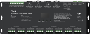 D24A 24CH Макс 2880 Вт постоянное напряжение RGB DMX512 & RDM декодер DMX мастер OLED цифровой дисплей PWM контроллер - Product Image 3