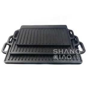 Pre-seasoned Rectangular Grill Griddle Set for Kitchen <strong>Baking</strong> Projects Cast Iron Griddle - Product Image 3