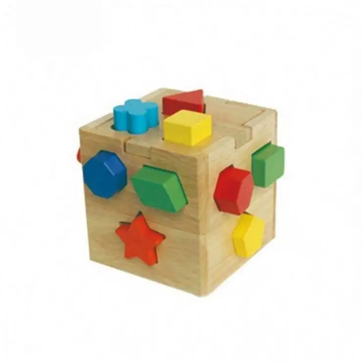 צעצועים חינוכיים צורות גיאומטריות מעץ תיבת פעילות בלוק אינטליגנטי