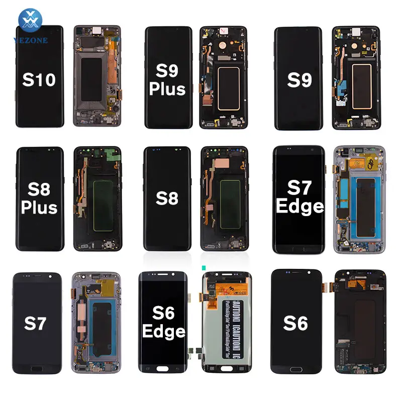 Commercio all'ingrosso 100% di Garanzia LCD Per Samsung Galaxy S3 S4 S5 S6 S7 Bordo S8 S9 S10 S20 S20 Più S20 ultra Display LCD