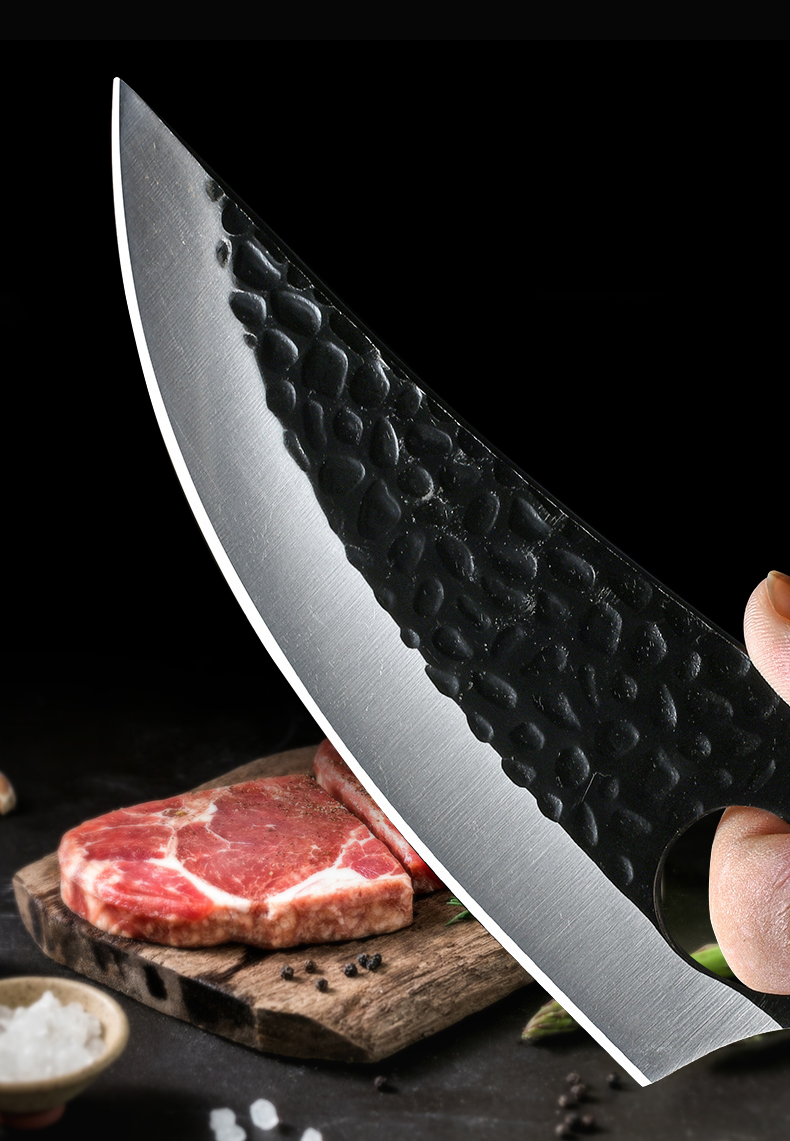 FINDKING Butcher Boning Chef Knife Hand Forged Cleaver Kitchen Knives with Sheath High Carbon Steel Outdoor Cooking Knife