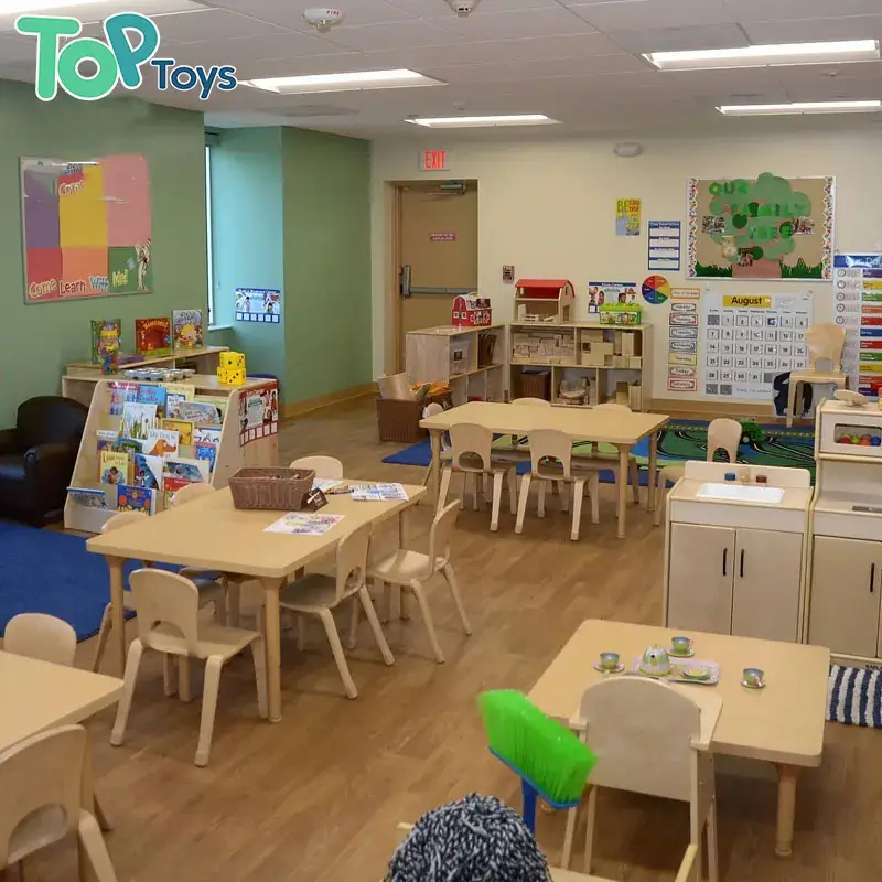 TOP Nursery Creche Móveis Conjuntos Venda Crianças Creche Móveis Pré-escolar Montessori Jardim de Infância Móveis Crianças Mesa De Madeira