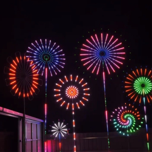 مصباح ألعاب نارية LED خارجي IP65 مقاوم للماء مصباح LED مع تأثيرات RGB ديناميكية للحديقة والمناظر الطبيعية وتزيين المهرجان - Product Image 2