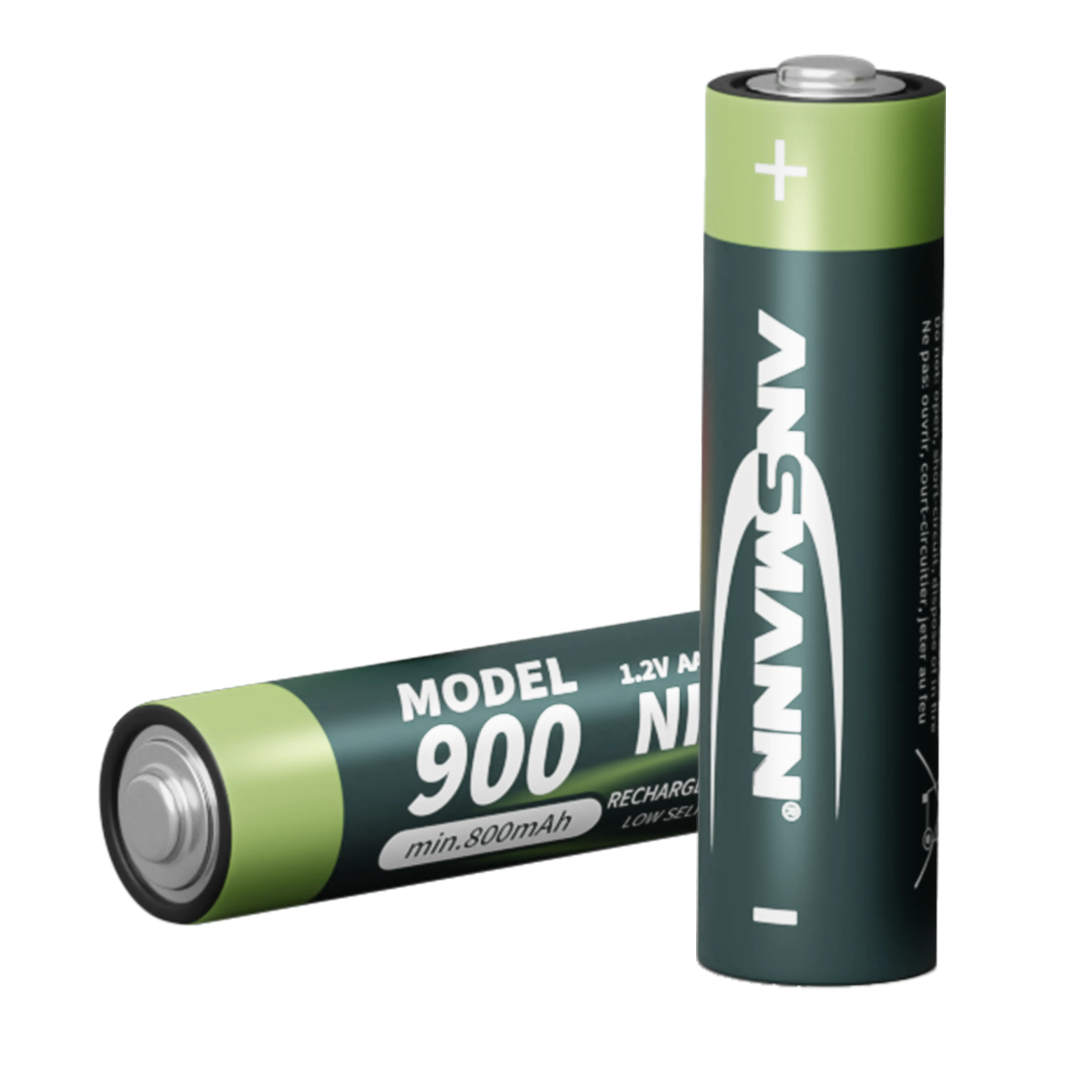 Mercury Free Blister 2 peças Baterias Recarregáveis NIMH 1.2V 900mAh Bateria AAA Pequena