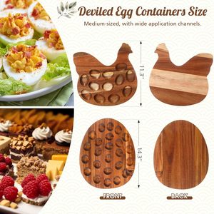 Dùng Một Lần Trứng Quay Khay Dùng Một Lần Nhựa Khay Trứng Với Gỗ Kết Thúc Bằng Gỗ Khay Cho Cắt Khối - Product Image 2