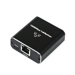 High Speed 1Gbps/1000Mbps Network <strong>Splitter</strong> 2 in <strong>1</strong> <strong>Rj45</strong> Gigabit LAN Network <strong>Splitter</strong> with USB C Cable - Product Image 1