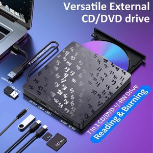 7合1 USB C型外部光驱光盘刻录机阅读器写入器多功能DVD驱动器 - Product Image 4
