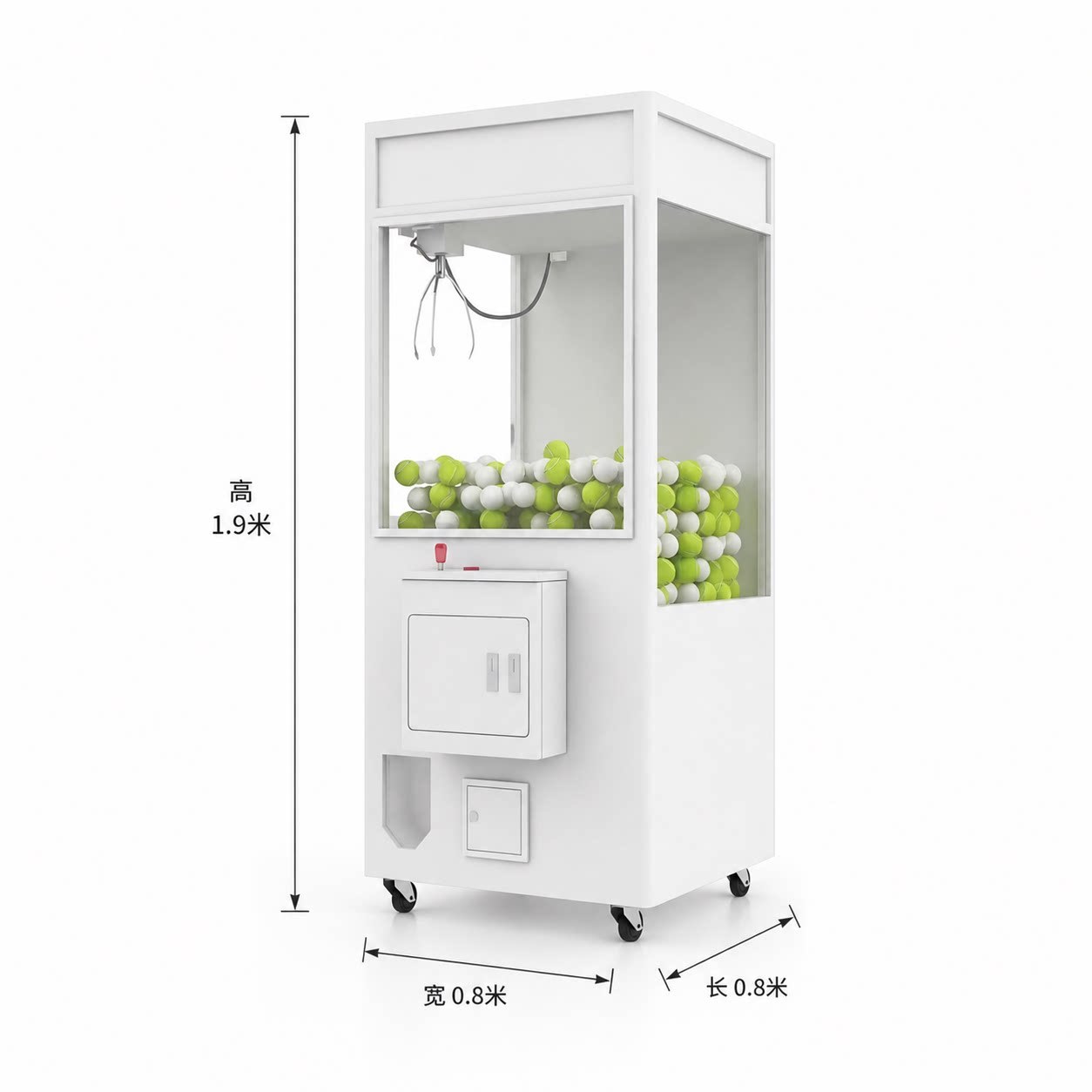 Pure white flashing light doll machine