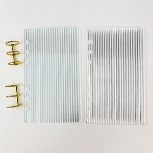 New Custom DIY Thick Hard 6-Ring Planner Budget Clear Board Transparent Loose-leaf Ledger Shell A6 Acrylic Binder <strong>Notebook</strong> Cover - Product Image 4
