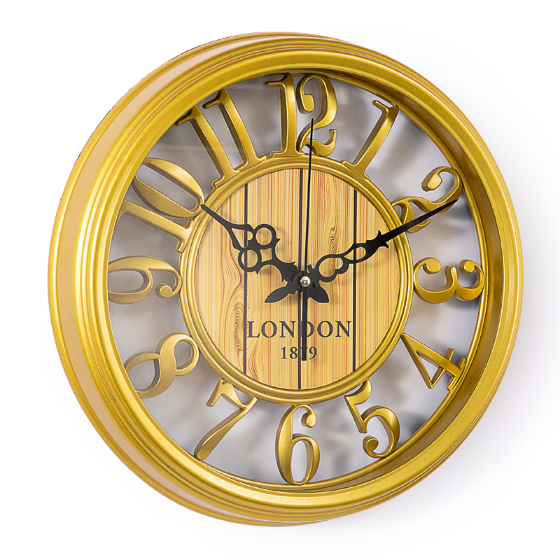 Home Office Gift Large Noiseless Antique Contour Wall Clock cheap Decorative