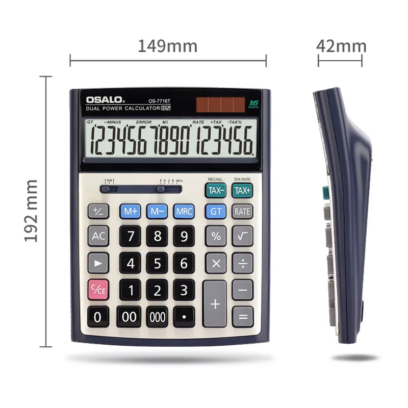 Fonction fiscale Convertisseur de devises Calculatrices Calculatrice de profit à 16 chiffres Calculatrice de taxe sur les droits de douane de bureau