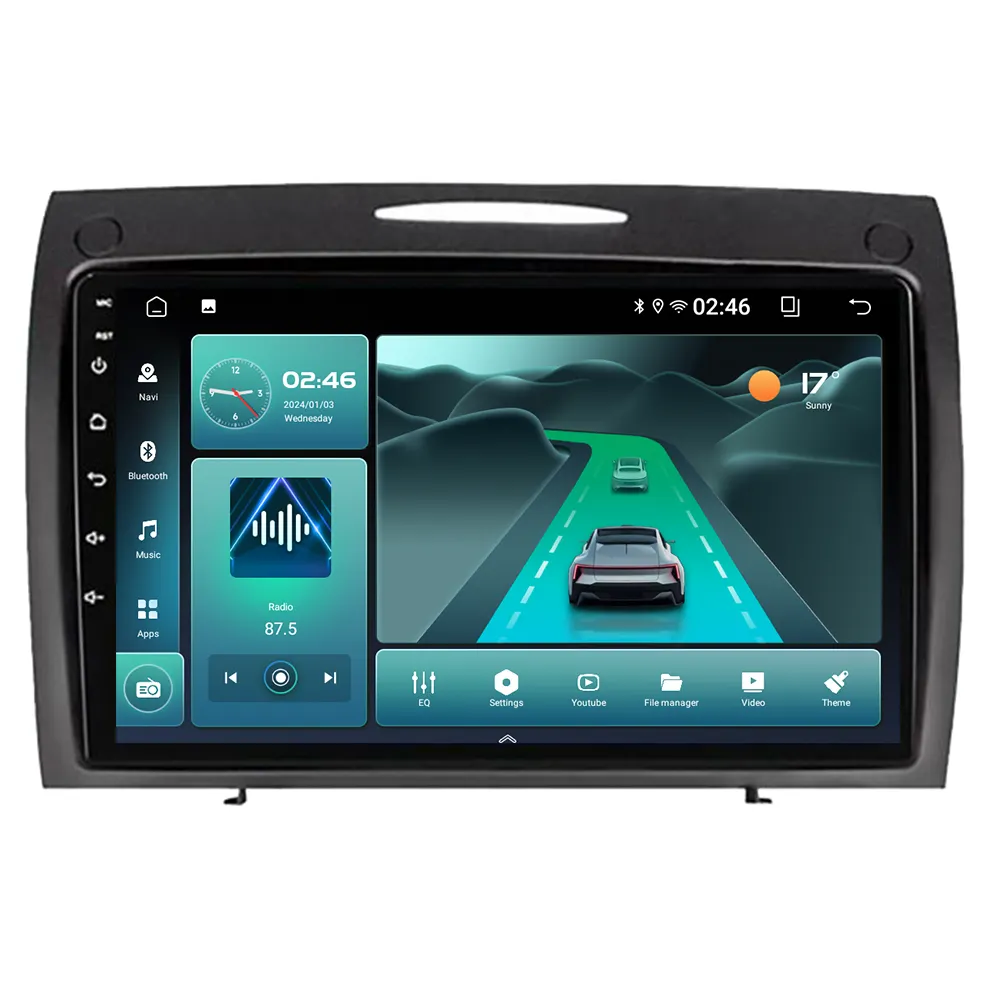 Android 5G + 2,4G Wifi6 incorporado REPRODUCTOR DE Radio para coche Bluetooth 5,4 Carplay para Mercedes Benz SLK clase R171 2004-2011 navegación GPS