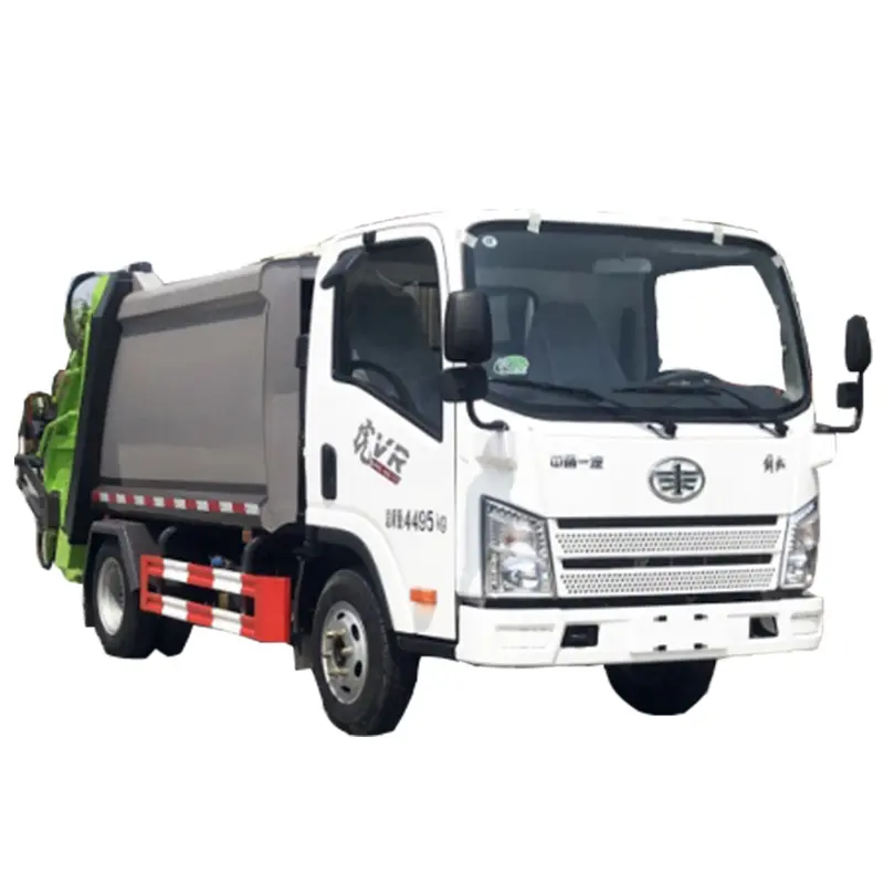 Çin Dongfeng 4x2 4 metreküp çöp toplama sıkıştırma çöp kamyonu satın