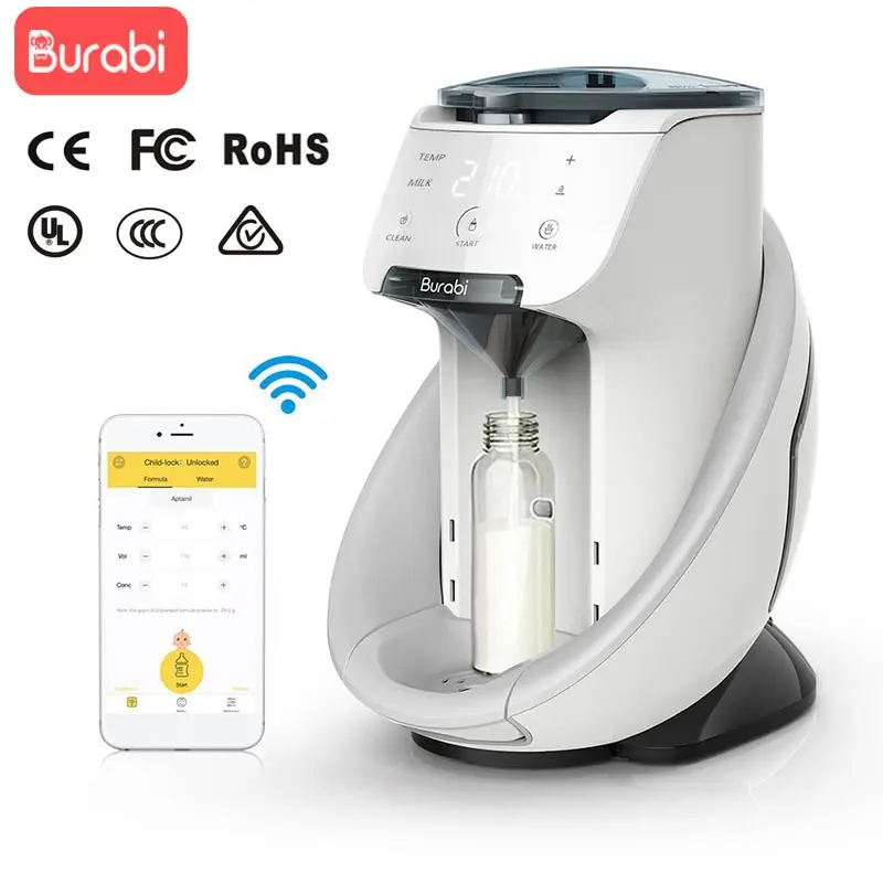 Máquina automática para hacer leche de fórmula inteligente, dispensador de leche de fórmula para bebés con Control por aplicación Wifi