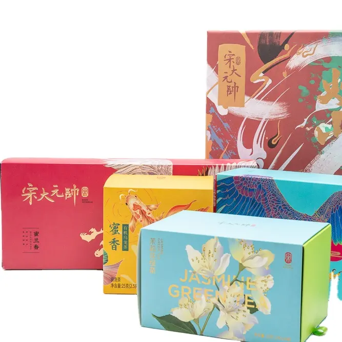 Reciclar caja de papel Embalaje Regalo Té/café Cajas de papel Imprimir China Embalaje Té Cajas rígidas Embalaje Té Bebidas Cartón