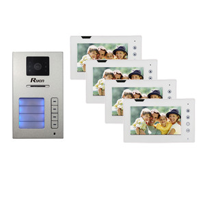 Sistema de intercomunicación de 4 vías, intercomunicador de puerta de 4 cables con teléfono - Product Image 2