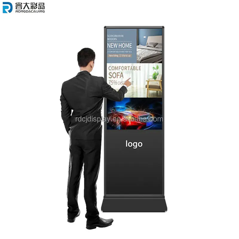China buen precio ODM OEM 50 pulgadas pantalla táctil Lcd publicidad Pantalla de tienda minorista Super mercado señalización Digital y pantalla