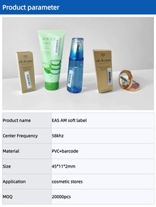 Mỹ phẩm chống trộm 58kHz EAS mã vạch nhãn EAS Sticker EAS nhãn an ninh cho siêu thị - Product Image 2