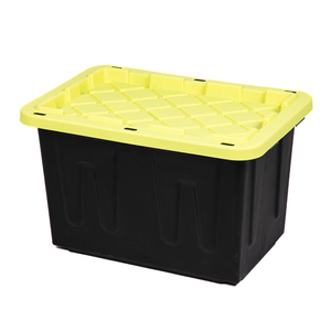 Caja de almacenamiento de plástico de 23 galones con tapas Contenedor de almacenamiento duradero de alta resistencia Contenedores de almacenamiento de plástico anidados y apilados - Product Image 4
