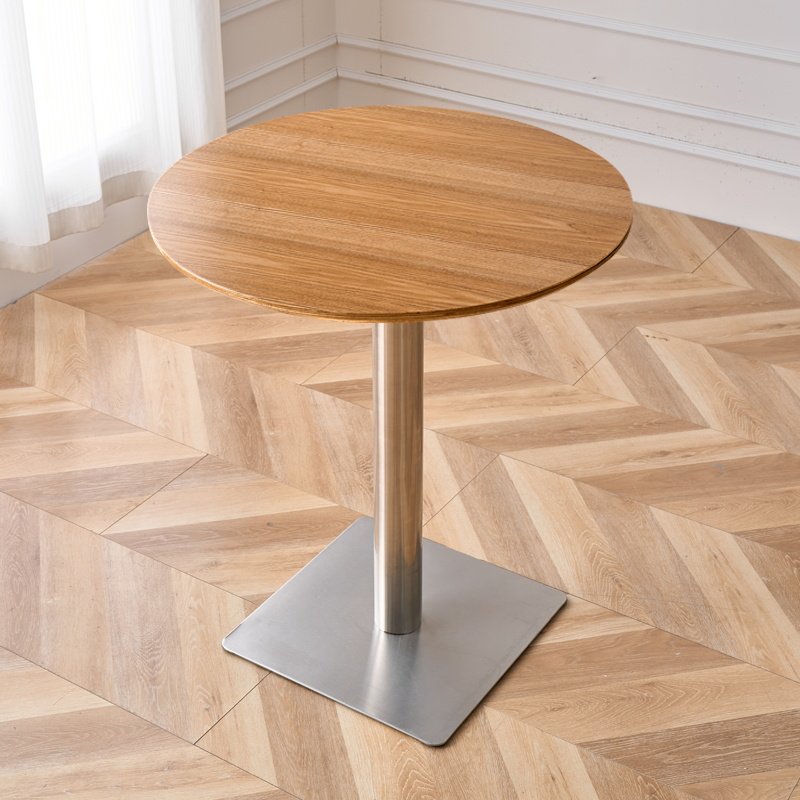 Plaque carrée en acier inoxydable de couleur bois naturel de 50 yuans