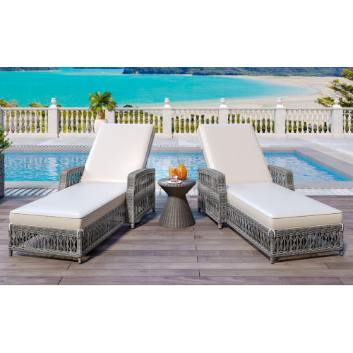 Beige+Grey + Polyester + Rattan + Iron + Yes