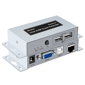 VGA KVM扩展器200M KVM扩展器发射器接收器USB 1.1键盘和鼠标 - Product Image 1