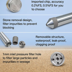 BST 200m 0.5%FS Waterproof Anti-Clogging <strong>Level</strong> <strong>Sensor</strong> with Pervious Stone Tip for Deep Well Monitoring - Product Image 4