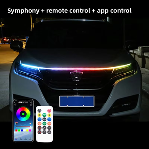 Tira de luces de circulación diurna LED Flexible Universal tira de luz de capó de coche dinámica con fuente de luz Cob 12V función DRL para coches - Product Image 2