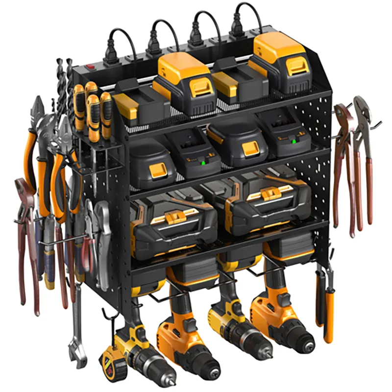 Nuovo prodotto caldo più venduto produttore di articoli per la casa Mingtang Power Tool Organizer con stazione di ricarica Drill H