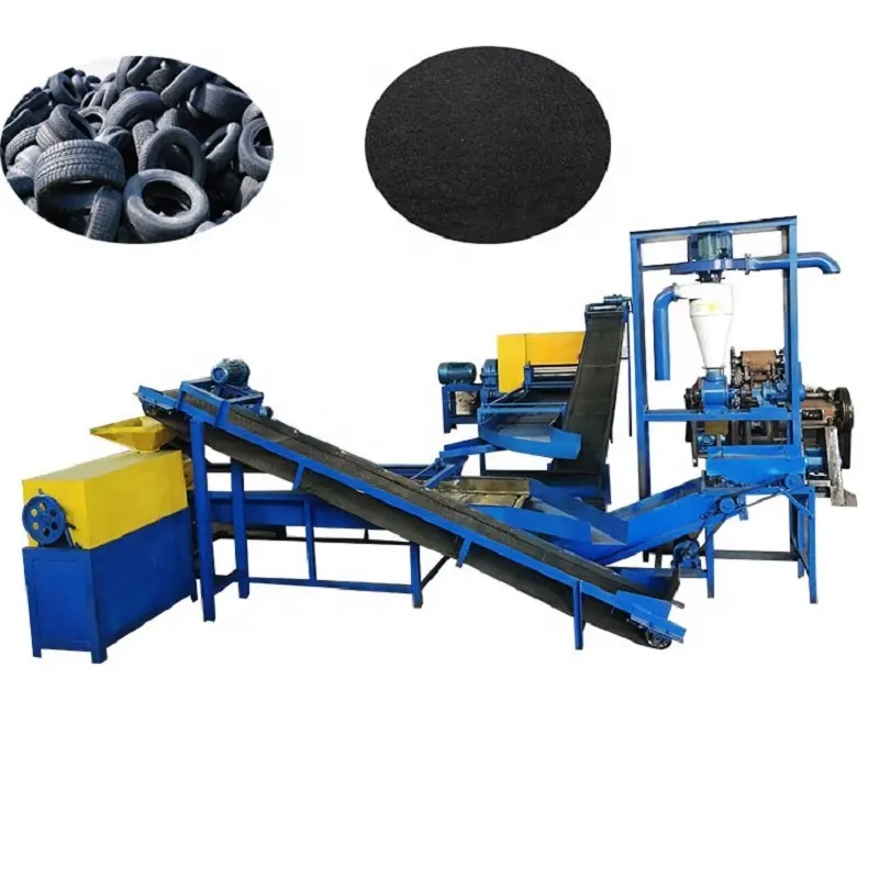 XKP-4-400/450/560 linea di lavorazione della polvere di gomma macchine per il riciclaggio dei pneumatici di scarto frantoio