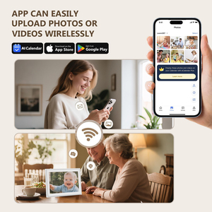 15.6 32 inch Android 14 Thông Minh Kỹ thuật số Tường Lịch hiển thị với màn hình cảm ứng 4 + 64GB Wifi MP3 âm thanh trẻ em 'nhắc nhở/đồng hồ - Product Image 3