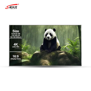 100&quot; 16:9 <strong>Fixed</strong> <strong>Frame</strong> <strong>Screen</strong> for Projector 4k Hd Electronic Projector <strong>Screen</strong> Wall Mounted 1cm <strong>Frame</strong> Anti Light Projector <strong>Screen</strong> - Product Image 1