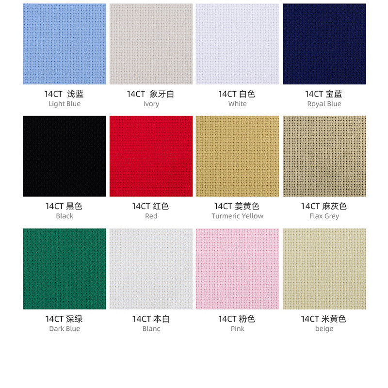 14ct colored fabric